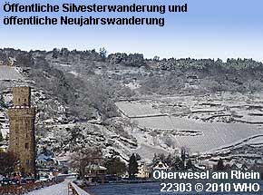 �ffentliche Silvesterwanderung und �ffentliche Neujahrswanderung in Oberwesel am Rhein